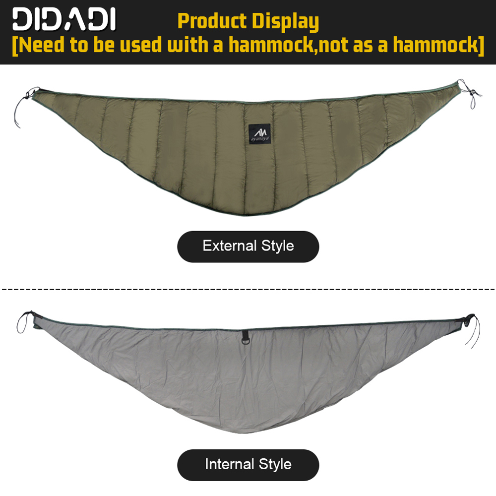 Under Quilts  for Hammocks DIDADI-Full Length 4 Seasons Cotton Hammock Underquilt Camping Hiking Backpacking Traveling Essential Gear  Ultralight Winter Cold Weather Warm  Blanket(Green)