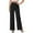 *Black, variant on ClodeEU Women's Buttons Mid Rise Trousers,Straight Leg Pant,Casual Comfy Pants with Pockets Green,Womens Plus M