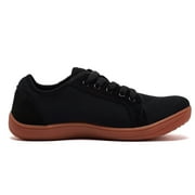 HOBIBEAR Wide Toe Box Shoes for Women Outdoor Trail Running Minimalist Sneakers Black Brown US 8