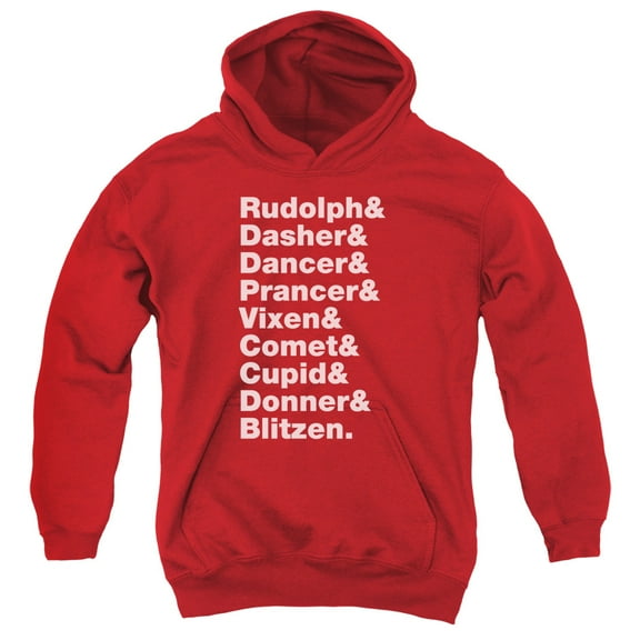 - Reindeer - Youth Hooded Sweatshirt - Large