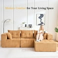 thumbnail image 4 of 106" Cloud Modular Sectional Sofa with L-Shape Chaise, 4-Seat Deep Boneless Couch for Living Room, 4 of 8