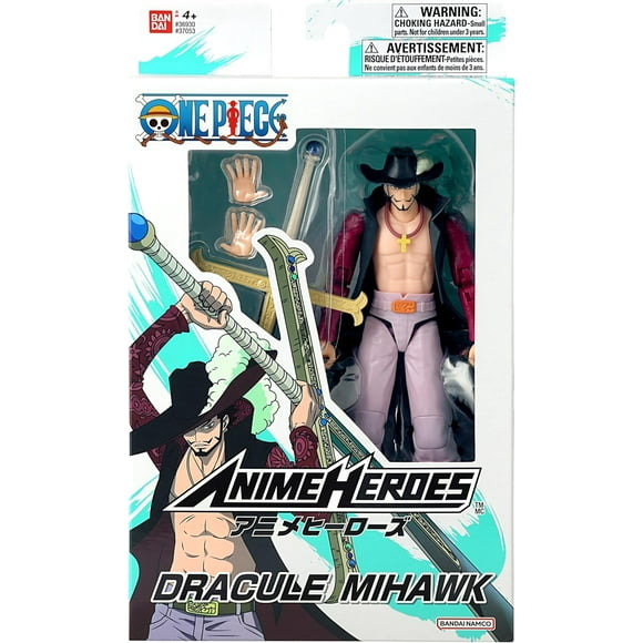 Anime Heroes - One Piece - Dracule Mihawk Action Figure by Bandai Toys