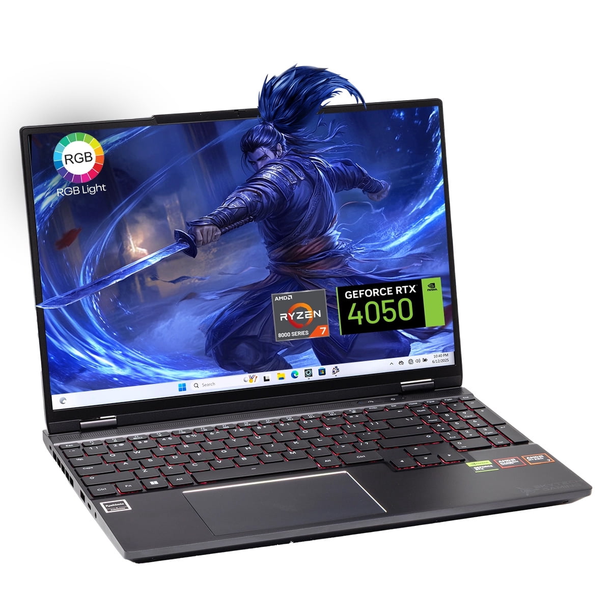 Skytech Gaming Noir Gaming PC, AMD Ryzen 7 8745 4.9GHz, NVIDIA RTX