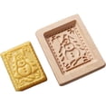 thumbnail image 6 of Carved Wooden Cookie Molds Cookie Stamps: 3D Baking Mold Embossing Craft Decorating Baking Tool, Christmas Cookie Cutter Cookie Press Chocolate Stamp Mould for Kitchen DIY (Christmas Tree 2), 6 of 8