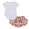 thumbnail image 2 of Newborn Baby Girl Clothes Crown Romper + Floral Pants 2Pcs Summer Outfit Set 0-18 Month, 2 of 5