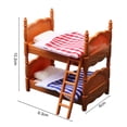 thumbnail image 6 of Grandest Birch Dollhouse Bunk Bed Compact Doll House Simulation Double Bed for Decoration Fun Mini Lovely Bunk Bed, 6 of 8