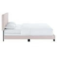 thumbnail image 4 of Modway Celine Lit Simple en Velours de Performance Capitonné à Canaux, Rose, 4 of 9