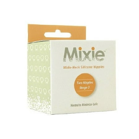 MIXIE Stage 2 Wide Neck Silicone Nipples-Set of 2 (Best Mixie In India)