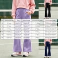 thumbnail image 3 of OJSFQUFP Girls' Flared Pants Outerwear Versatile Sweatpants Cotton Slightly Flared Pants for Medium and Large Hiking Pants, 3 of 5
