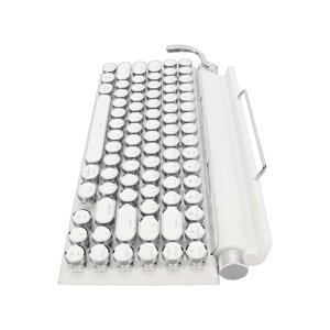 Clé mécanique pour machine à écrire, support de clé ronde rétro pour clavier 3 Dispositifs FN Maître 83 Clés pour blanc comprimé