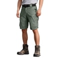 thumbnail image 2 of Men's Camo Cargo Shorts Elastic Waist Drawstring Shorts Outdoor Casual Camo Hiking Work Casual Big and Tall Camo Cargo Short Multi-Pocket Quick Dry Joggers,Green L, 2 of 5