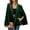 Dark Green, variant on Women's Velvet Cape Blazer Jackets Casual Split Long Sleeve Open Front Coat