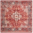 thumbnail image 2 of SAFAVIEH Charleston Zharko Floral Area Rug, Red/Ivory, 6'7" x 6'7" Square, 2 of 10