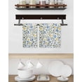 thumbnail image 3 of Blue Yellow Floral Spring Hand Towels Set,Waffle Weave Kitchen Towels 3 Pieces,Summer Botanical Pastoral Green Microfiber Hair Face Bath Tea Towel Absorbent Cleaning Dish Cloths,15.7"x23.6", 3 of 7