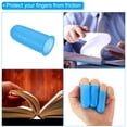 thumbnail image 5 of Uxcell Rubber Finger Tips Silicone Thumb Fingertip Protector Cover Guard Thimble Blue Medium Size 10 pack, 5 of 5