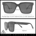 thumbnail image 3 of Classy Oversized Horn Rim Hipster Plastic Retro Fashion Sunglasses Tortoise - Black, 3 of 7