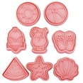 thumbnail image 1 of 8pcs Hawaiian Cookie Cutter Biscuit Cutters DIY Silicone Biscuit Stamp Mold, 1 of 1