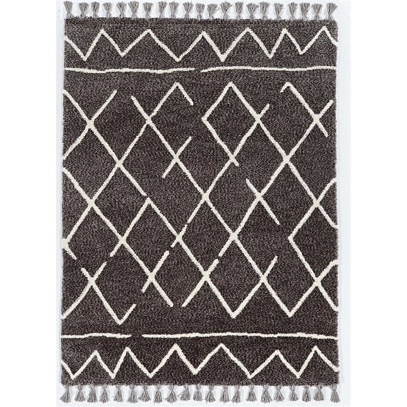 Riverbay Furniture 8' x 10' Area Rug in Gray and Ivory