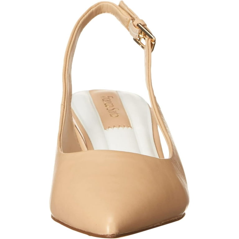 Franco Sarto Women's L-Racer Slingback Pumps Beige Nude 5.5M