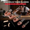 thumbnail image 2 of Juego de cortadores planos de carpintería, 5 uds., cepillos de pulgar para violín, herramienta Luthier de latón y Metal con suela curva, 2 of 8