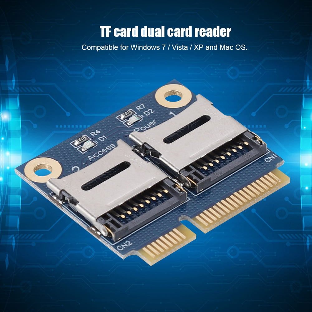 PCIE To Dual TF Card, Mini Card Dual Card Reader For Vista