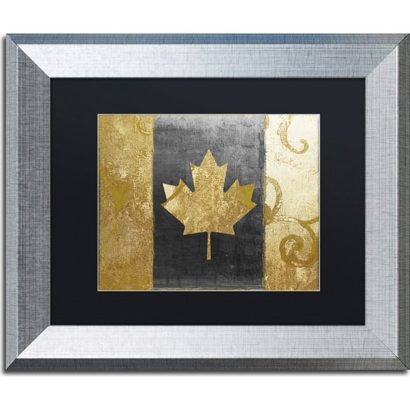 Trademark Fine Art "Fashion Flag I" Canvas Art by Color Bakery, Black Matte, Silver Frame