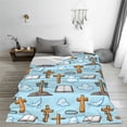 thumbnail image 5 of Fuzoiu Happy Easte Print Ultra-Soft Micro Fleece Blanket,All Seasons Flannel Throw, Lightweight Blanket for Bed, Sofa, Couch, Movie Night, Camping, and Travel-80"x60", 5 of 7