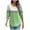 Green1, variant on fatyb Womens Casual Tops Puff 3/4 Sleeve Crewneck Loose Blouses Printed Trendy Summer Shirts for Women