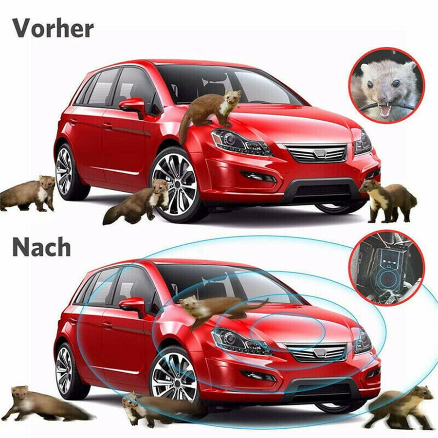 Acaigel Auto Suv Ultrasonic Under Hood Mice Rat Pest Repellent Mouse Repeller Universal