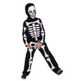 thumbnail image 4 of FYEGRE Full Body Skeleton Jumpsuit Halloween Outfit Scary Bone Bodysuit For Adults And Kids Party Fancy Dress Black 2-3 Years, 4 of 7