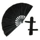 thumbnail image 2 of Abanico chino de Kung Fu plegable con purpurina y marco de PP, radio de 33 cm, para fiestas y carnavales Negro, 2 of 9