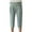 Green, variant on Women's Cotton And Linen Straight Tube Slimming And Loose Fitting Casual Capris