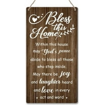 Bless This Home Wooden Signs Home Wall Decorative Plaque Rustic Decor Wall-mounted Hanging Wood Signs Entryway Wall Art Decor