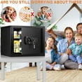 thumbnail image 3 of Cubic Home Fireproof Theft Fireproof Box for Home with Digital Keypad & Removable Shelf Security Box for Money Firearm Documents Valuables, 3 of 9