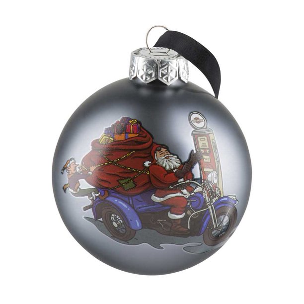 Harley-Davidson Winter 2019 Biker Santa Ball Glass ...