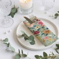 thumbnail image 3 of Cloth Napkins Set of 2 - 20x20 Inches, Sage Green Floral Washable Reusable Table Napkins, Spring Flowers Leaves Farmhouse Soft & Absortbent Dining Napkin for Party Wedding Hotel Restaurant, 3 of 8