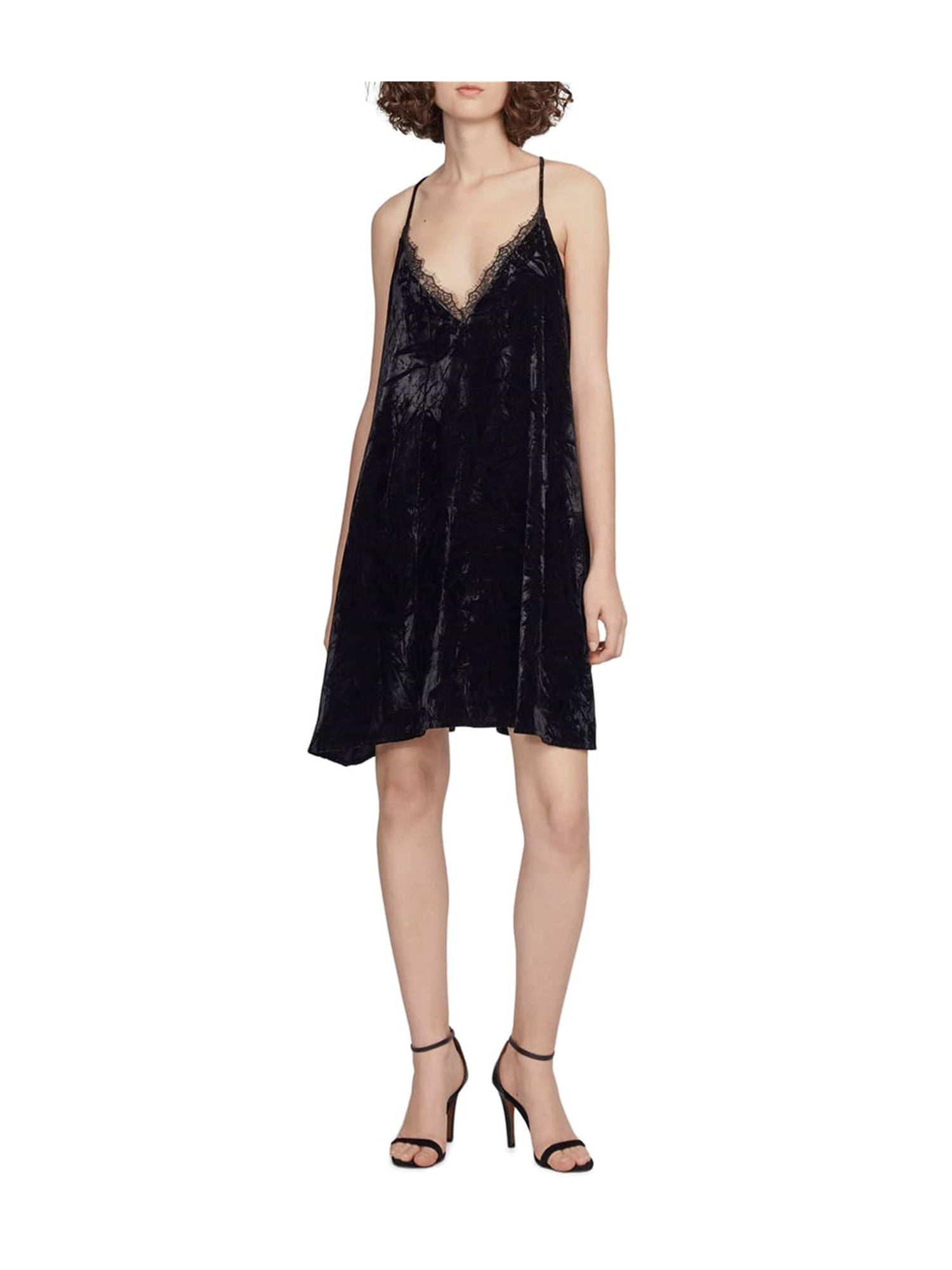 French Connection - French Connection Womens Lorraone Velvet A-line Dress - Walmart.com 