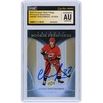 Andrei Svechnikov Carolina Hurricanes Autographed 2018-19 Upper Deck Trilogy #79 #/999 CGC Fanatics Witnessed Authenticated Auto 10 Rookie Card - Fanatics Authentic Certified