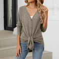 thumbnail image 6 of Light Weight Cardigan for Women Open Front Coat Long Sleeve Fashion Soft Knit Fall Spring Cardigans Stretchy Lightweight Sweater Khaki S, 6 of 8
