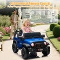 thumbnail image 4 of Okybaby 12V Kids Ride on Truck Car with Remote Control, Electric Kids Ride on Toys with MPS,Bluetooth,USB/TF Slot,LED Lights, Ride on Truck Cars for Kids Aged 2-8,Blue, 4 of 8