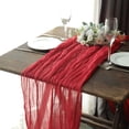 thumbnail image 5 of Efavormart 10FT Red Gauze Cheesecloth Table Runner, Gauze Fabric Boho Wedding Arbor Decor, 5 of 11