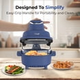 thumbnail image 3 of Rosewill 4-in-1 Portable Glass Air Fryer, 4.7QT Transparent Glass Cooking Pot with Storage Lid & Tongs, Compact Smart for Deep Roast, Recrisp, Keep W, 3 of 7