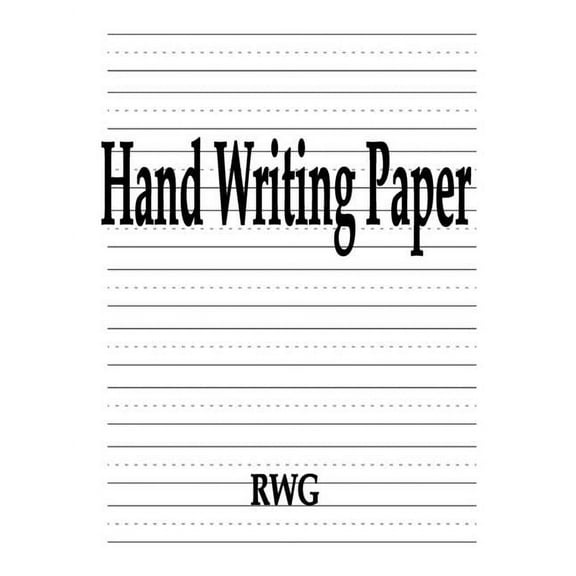 Hand Writing Paper: 50 Pages 8.5" X 11", (Paperback)