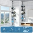 thumbnail image 5 of Alupssuc 4-Tier Rustproof Tension Shower Caddy, for Bathtub Shampoo Storage Bathroom Organizer, Adjustable Shower Shelves from 23 to 125 inches, with 4 Upgrade Large Capacity Adjustable Baskets, 5 of 7