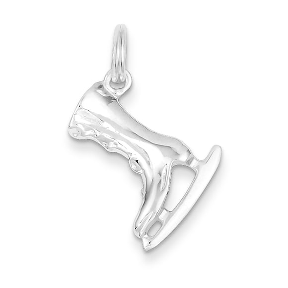 Sterling Silver Ice Skate Charm QC5118 (20mm x 16mm)