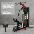 thumbnail image 4 of Fitvids LX770 Multifunctional Full Home Gym System Workout Station with 160 Lbs Weight Stack, One Station with Leg Training Pedal, Comes with Installation Instruction Video, Ships in 6 Boxes, 4 of 7