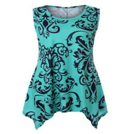 ZEFINE Women's Print Short Sleeve Turtleneck Women's Irregular Bottoming Shirt Top