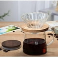 thumbnail image 3 of Clear Glass Range Coffee Server, 300 ML(10oz) Coffee Carafe with Lid for Pour Over Tea & Coffee Maker, Heat Resistant Glass Coffee Pot, Clear, 3 of 9