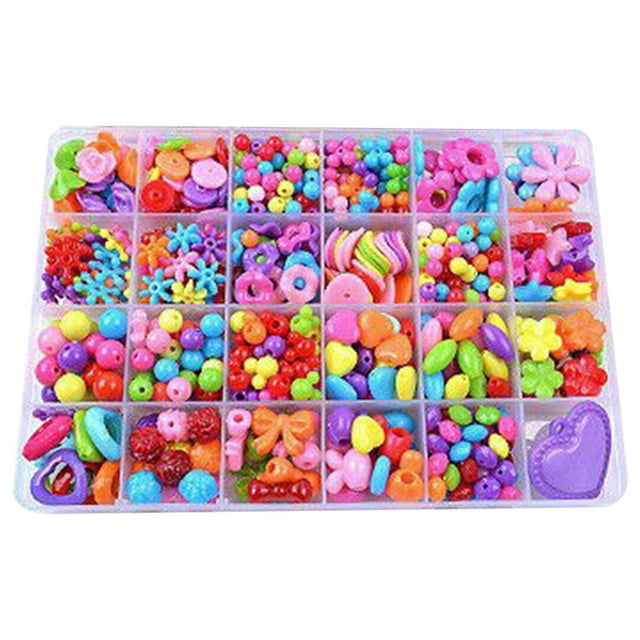 Kit de fabricación de joyas para niños, juego de 9 piezas de cuentas de joyería para niños, juguetes para niñas, Kit de manualidades para hacer joyas DIY, artesanía Superior