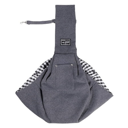 Yucurem Pet Dog Sling Carrier Pet Crossbody Shoulder Bag for Small Dogs Cats Cat Essentials (Dark Grey)